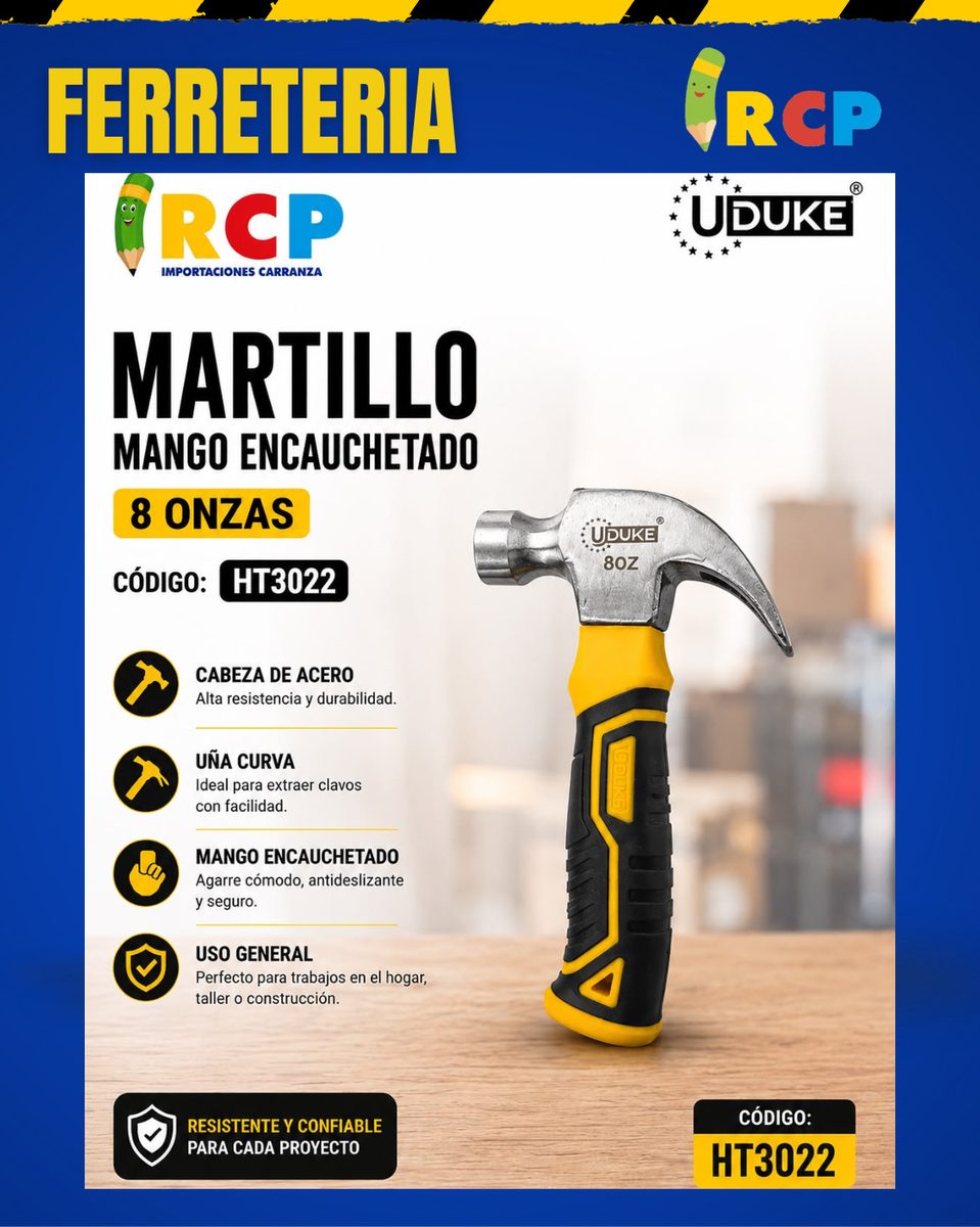 MARTILLO PEQ MANGO ERGONOMICO UDUKE