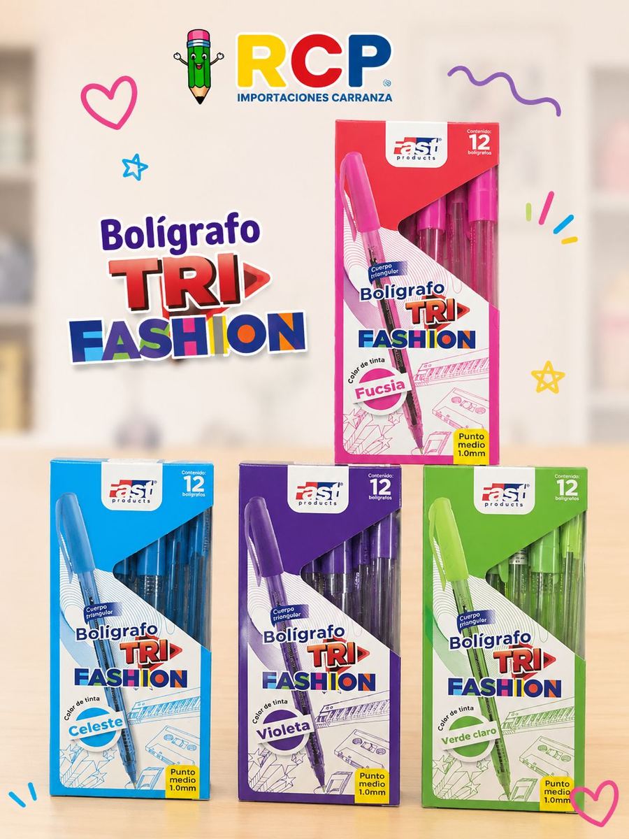 BOLIGRAFO TRI FASHION MORADO FAST