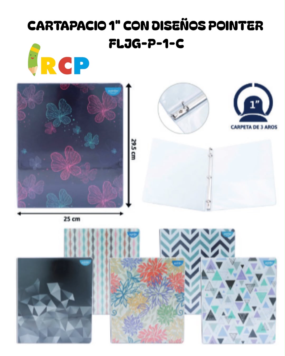 CARTAPACIO 1" C/DISEÑOS POINTER